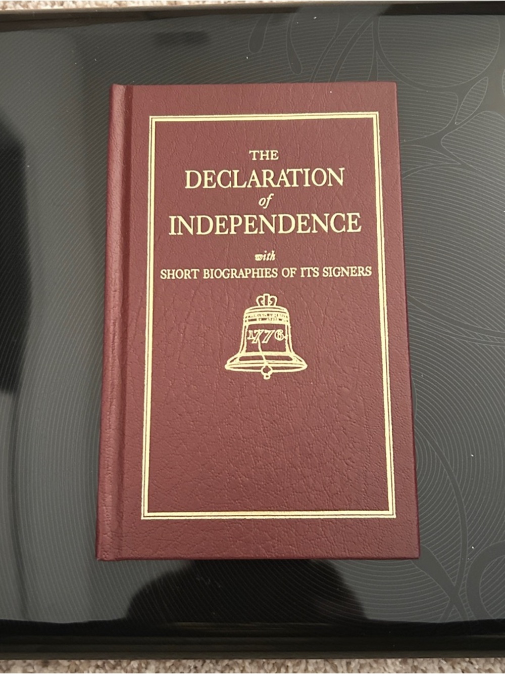 Declaration of Independence Hardcover Book - Burgundy